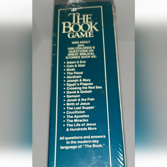 Vintage The Book Game (1984) Rare OOP Bible Based Trivia Board Game New Sealed - Picture 3 of 4